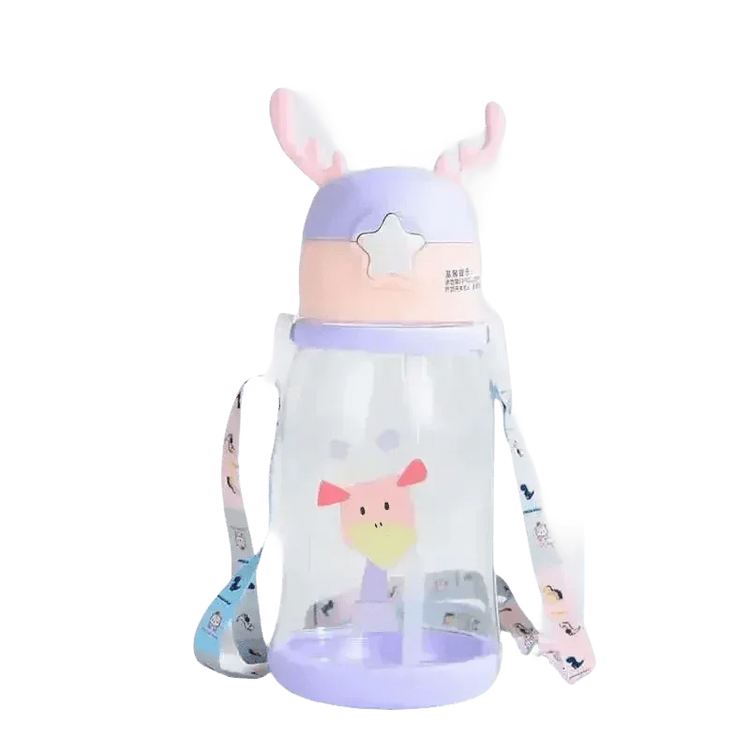 Blue Dinosaur Antler Kids Water Sippy Cup for Kids Creative Cartoon Sippy Cups by Cutesliving Store