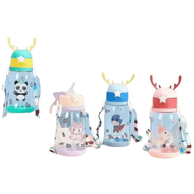 Blue Dinosaur Antler Kids Water Sippy Cup for Kids Creative Cartoon Sippy Cups by Cutesliving Store