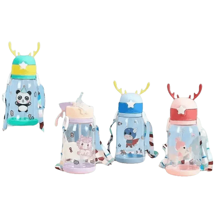 Blue Dinosaur Antler Kids Water Sippy Cup for Kids Creative Cartoon Sippy Cups by Cutesliving Store