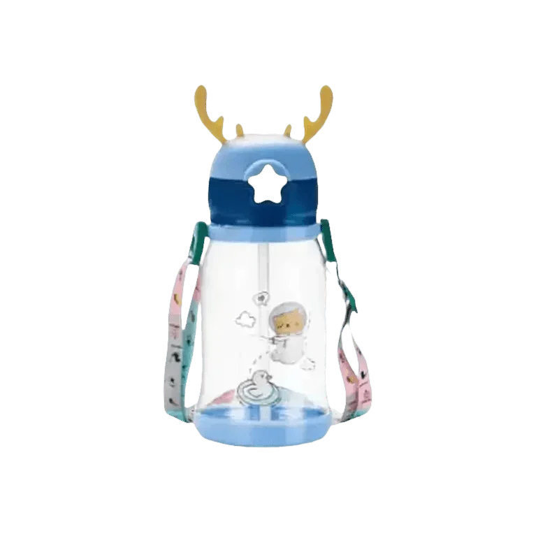 Blue Dinosaur Antler Kids Water Sippy Cup for Kids Creative Cartoon Sippy Cups by Cutesliving Store