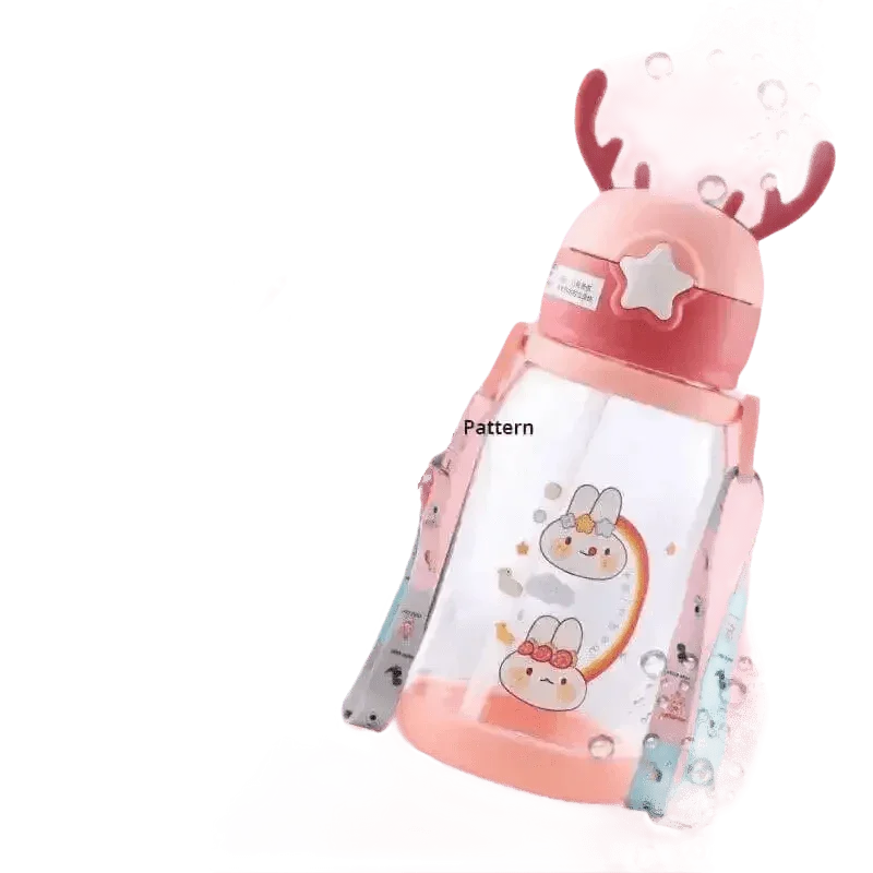 Blue Dinosaur Antler Kids Water Sippy Cup for Kids Creative Cartoon Sippy Cups by Cutesliving Store