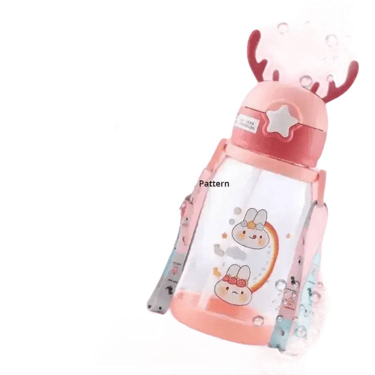 Blue Dinosaur Antler Kids Water Sippy Cup for Kids Creative Cartoon Sippy Cups by Cutesliving Store