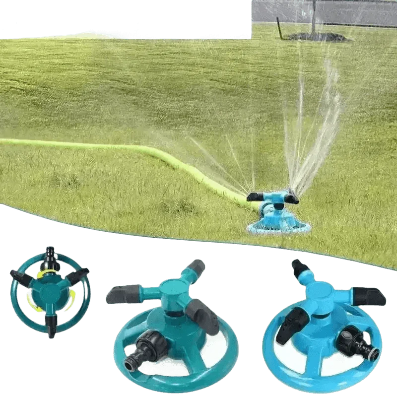 Blue Rotating Garden Sprinklers Watering Grass Automatic Garden Sprinklers by Shop1103312629 Store