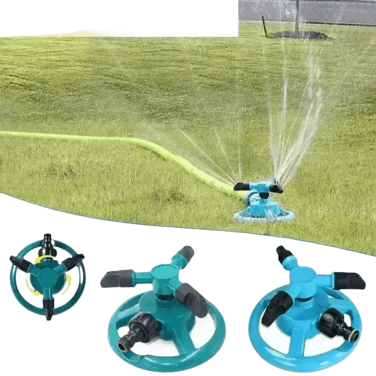 Blue Rotating Garden Sprinklers Watering Grass Automatic Garden Sprinklers by Shop1103312629 Store