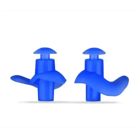 Blue Silicone Water Sports Earplugs Hypoallergenic Ear Plugs by CJ