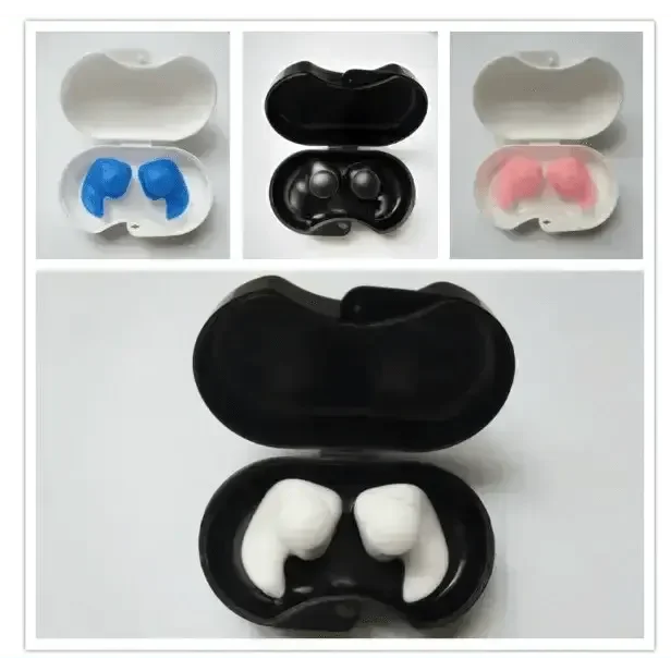 Blue Silicone Water Sports Earplugs Hypoallergenic Ear Plugs by CJ