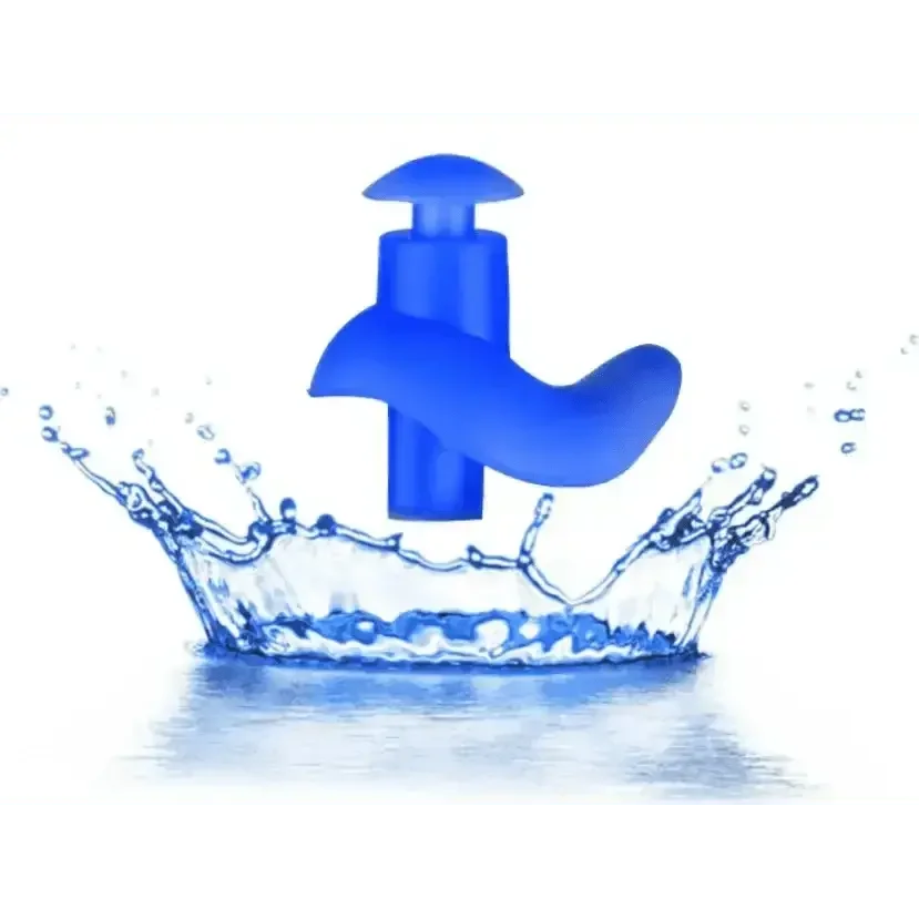 Blue Silicone Water Sports Earplugs Hypoallergenic Ear Plugs by CJ