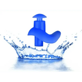 Blue Silicone Water Sports Earplugs Hypoallergenic Ear Plugs by CJ