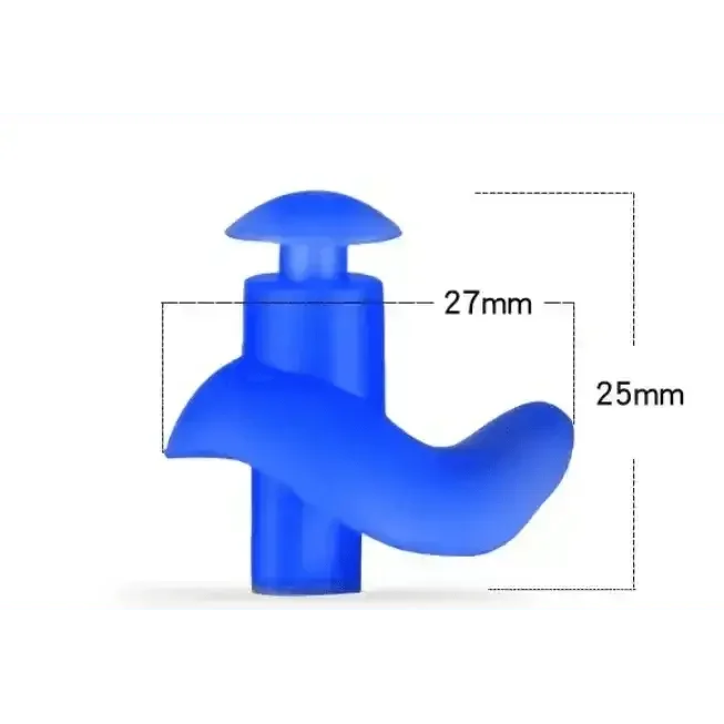 Blue Silicone Water Sports Earplugs Hypoallergenic Ear Plugs by CJ