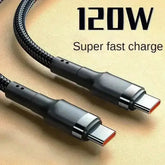 Braided Type C Cable Samsung S24 S23 120W Super Charging by Sansan Global Store