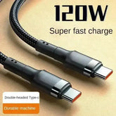 Braided Type C Cable Samsung S24 S23 120W Super Charging by Sansan Global Store