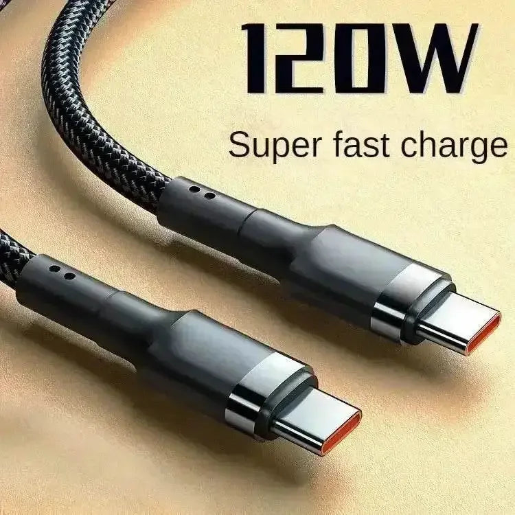 Braided Type C Cable Samsung S24 S23 120W Super Charging by Sansan Global Store