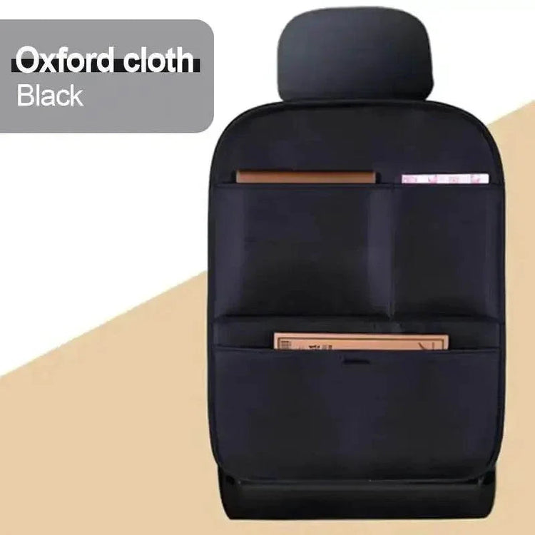 Brown Leather Car Seat Organizer Seametal Anti Kick Pad Car seat cover by DSERS
