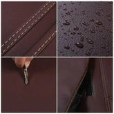 Brown Leather Car Seat Organizer Seametal Anti Kick Pad Car seat cover by DSERS