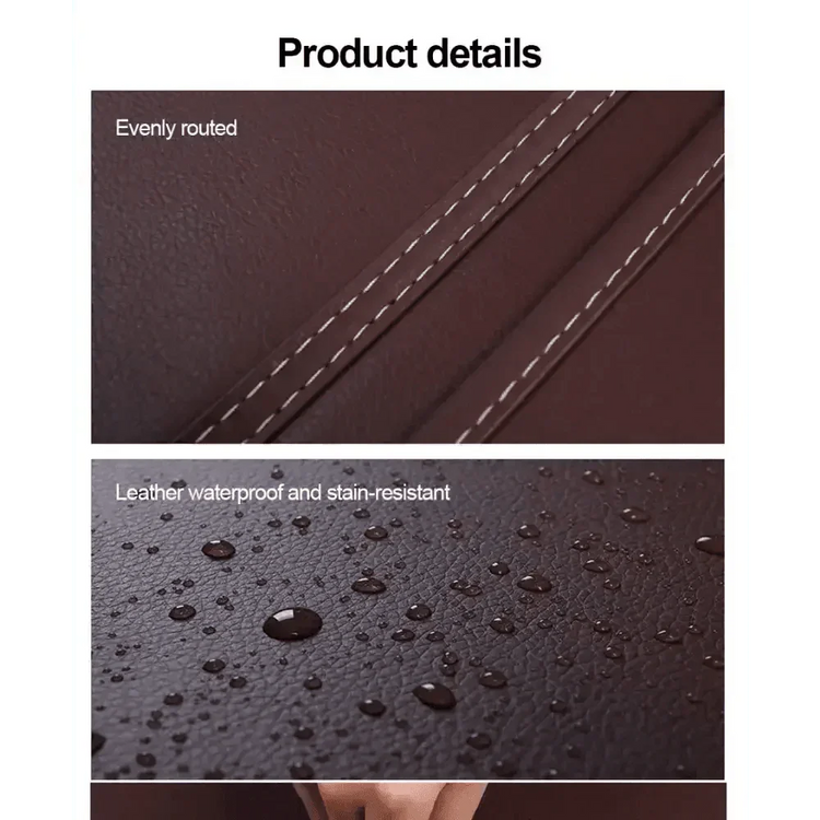 Brown Leather Car Seat Organizer Seametal Anti Kick Pad Car seat cover by DSERS