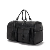 Brown Leather Duffel Bag Portable Garment Bag Trvel Garment Bag by CJ