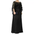 Burgundy Lace Evening Gown Long Sleeve Lace Bride Dress Floor Custom Size women&