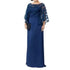 Burgundy Lace Evening Gown Long Sleeve Lace Bride Dress Floor Custom Size women&
