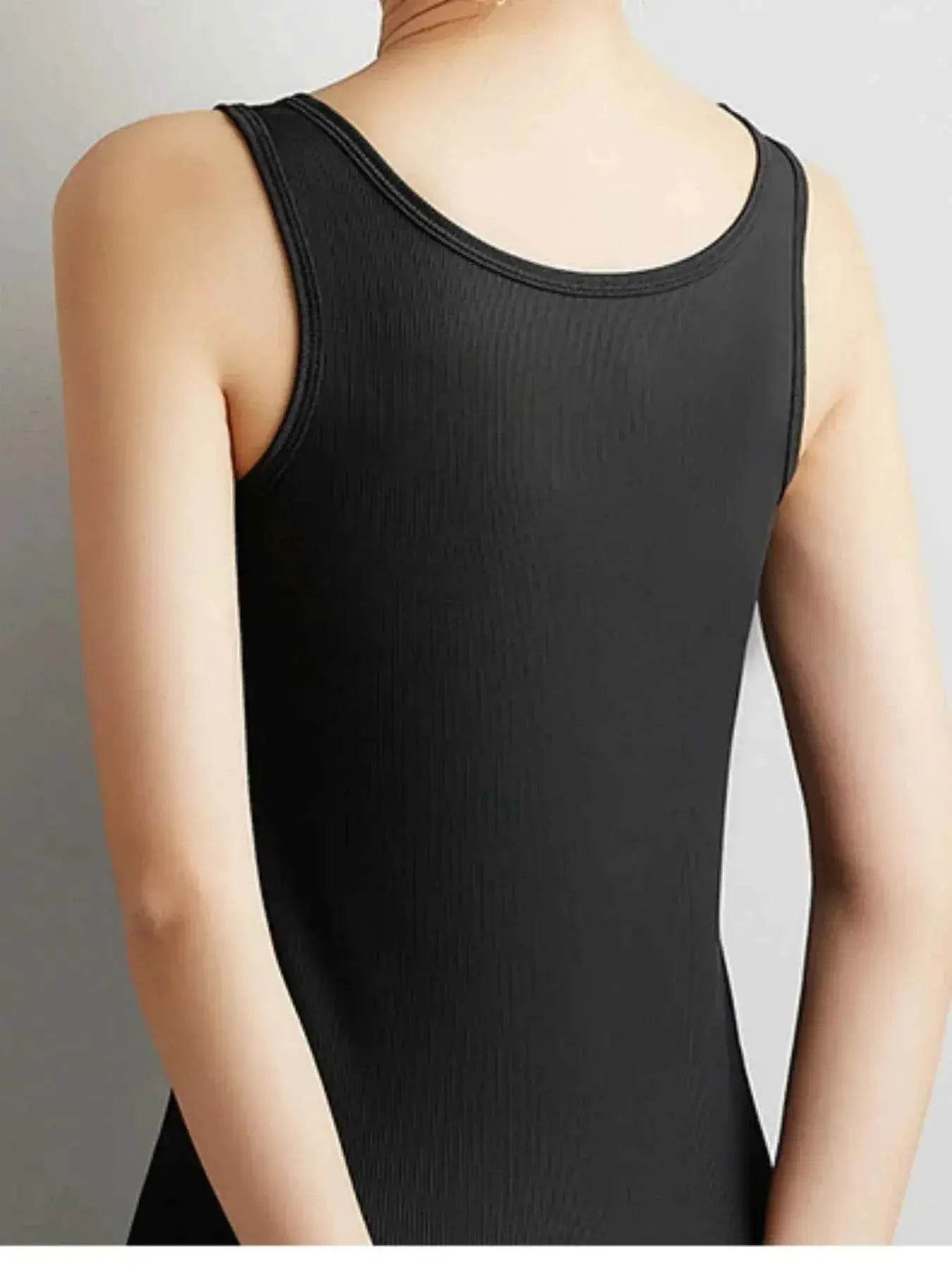 Plus Size Ribbed Scoop Neck Tank Top women Attire by Trendsi