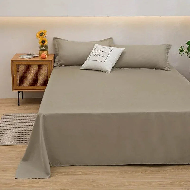 Solid Color Flat Bed Sheet Solid Color Flat Bed Sheet by Dropshee