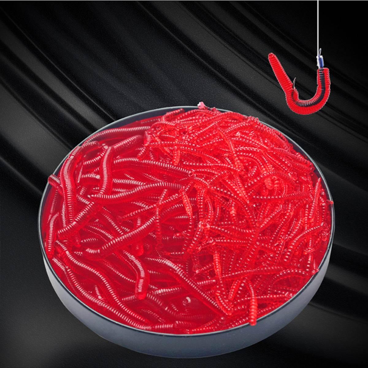 Fake Bait Red Worm Earthworm mutual by mutualdropshopping