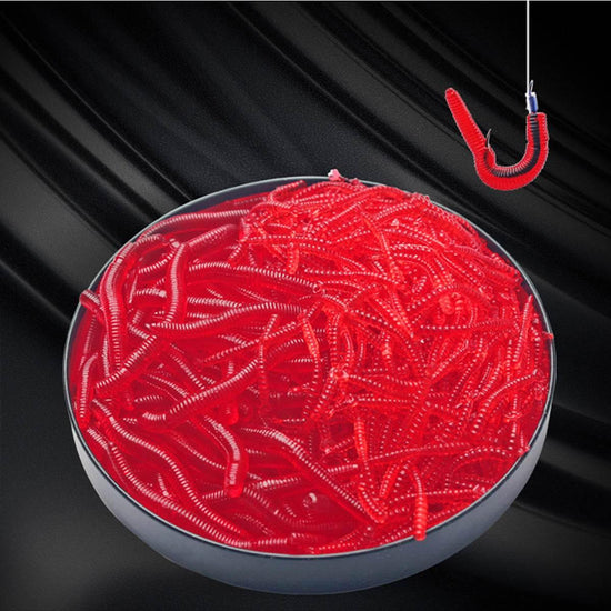 Fake Bait Red Worm Earthworm mutual by mutualdropshopping
