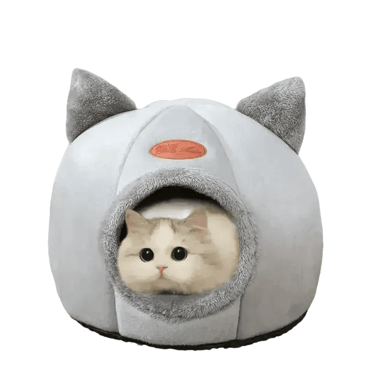 Cat in Gray Cat Bed Myliketpets Shop Small Pet Basket Cat Beds by Mascota Store