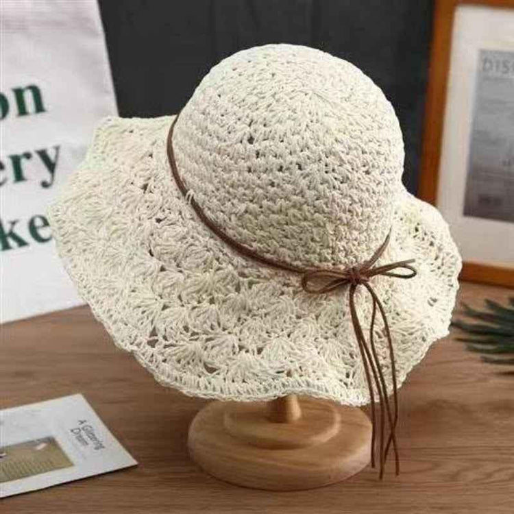 Fashionable Handmade Crochet Straw Hat Womenswear by CJ