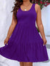 Plus Size Tiered Scoop Neck Tank Dress women Attire by Trendsi