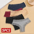 5PCS Lace Cotton Brazilian Panties Lace Cotton Brazilian Panties by Dropshee