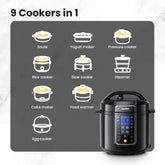 COMFEE’ 6 Quart 9-in-1 Electric Pressure Cooker 13 Presets Instant Multi Cooker Olla de Presion Slow Rice Cooker Non-Stick Pot Electric Pressure Cooker by Dropshee