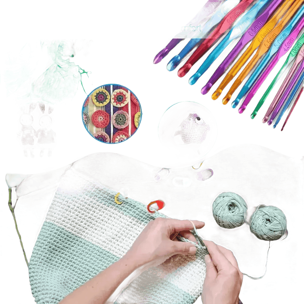 Spree Romantic Crochet Hook Set with Accessories Knitting Needle by NOTIONSLAND Handcraft Store