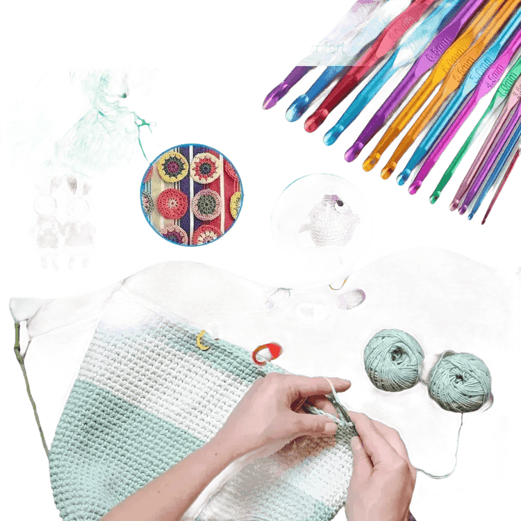 Spree Romantic Crochet Hook Set with Accessories Knitting Needle by NOTIONSLAND Handcraft Store
