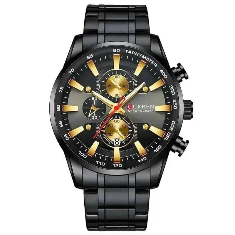 Curren Silver Blue Quartz Mens Watch men&