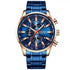 Curren Silver Blue Quartz Mens Watch men&