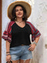 Plus Size V-Neck Flounce Sleeve Top women Attire by Trendsi