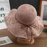 Fashionable Handmade Crochet Straw Hat Womenswear by CJ