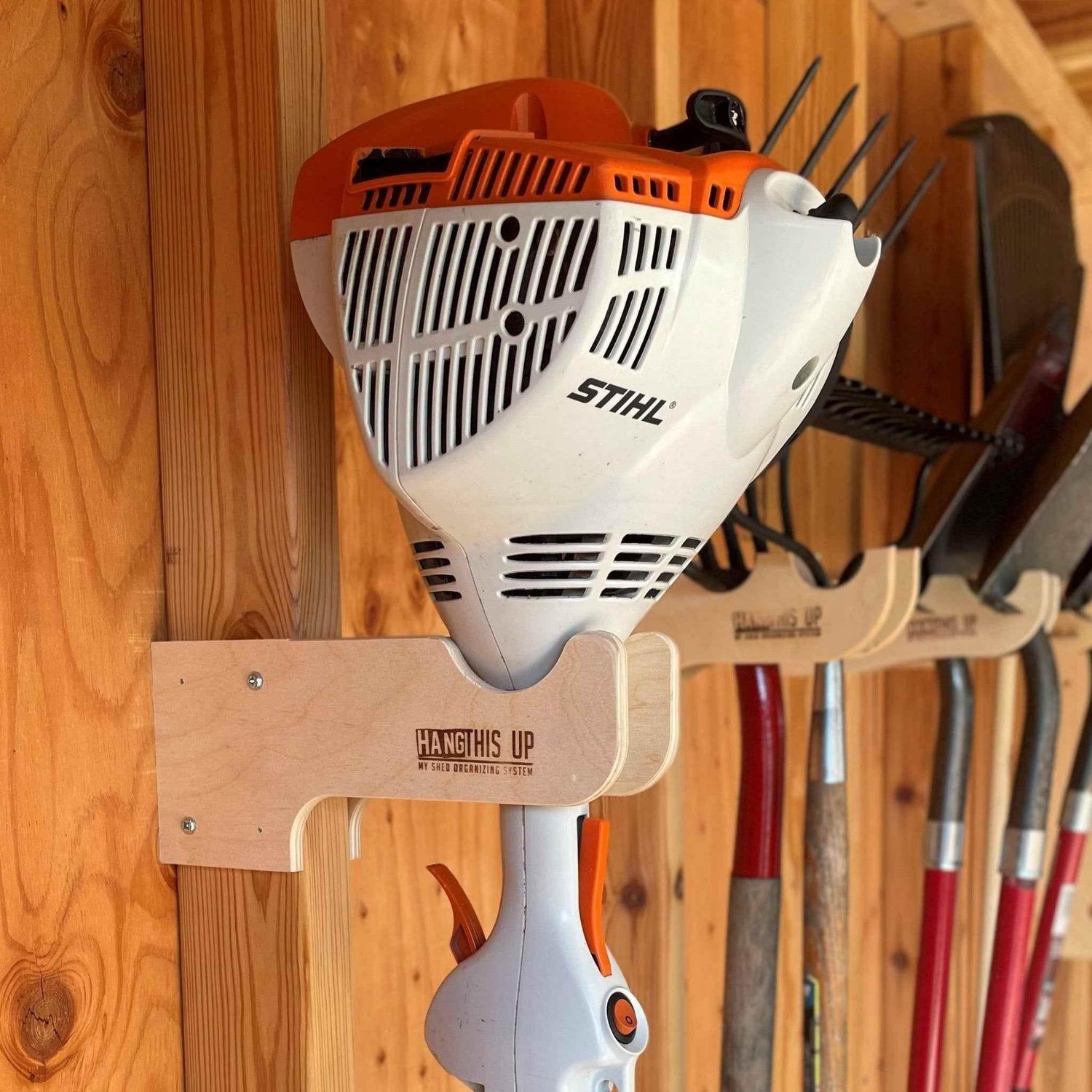 Deluxe Garden Tool Organizer Kit – Yard Tool Rack & Shed Storage System Organizer for Shed Outdoor Storage by HangThis Up My Shed Organizing System