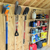 Deluxe Garden Tool Organizer Kit – Yard Tool Rack & Shed Storage System Organizer for Shed Outdoor Storage by HangThis Up My Shed Organizing System