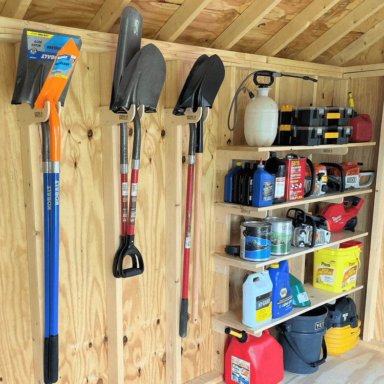 Deluxe Garden Tool Organizer Kit – Yard Tool Rack & Shed Storage System Organizer for Shed Outdoor Storage by HangThis Up My Shed Organizing System