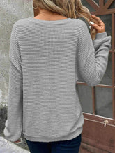 Plus Size Relaxed Fit Waffle Knit Round Neck T-Shirt women Attire by Trendsi
