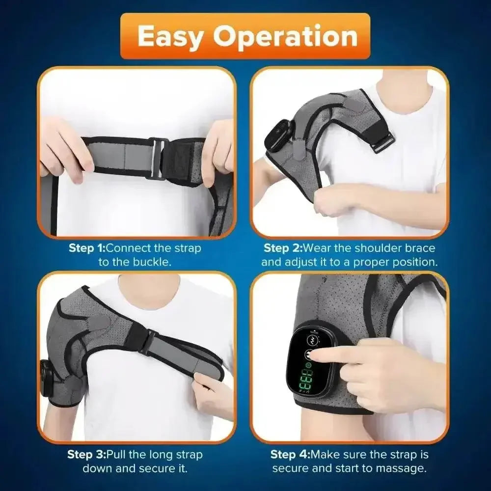 Digital Heated Shoulder Brace Heating Pad Shoulder by Hailicare Oversea Store