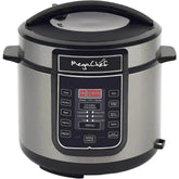 Digital Pressure Cooker, Silver, 6 quart, Multifunctional cookware, Preset Timer, Stainless Steel Electric Pressure Cooker by Dropshee