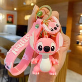 Disney Cartoon Anime Lilo and Stitch Pendant Keychains Holder Car Key Chain Key Ring Mobile Phone Bag Hanging Jewelry Gifts Toys & Games by Dropshee