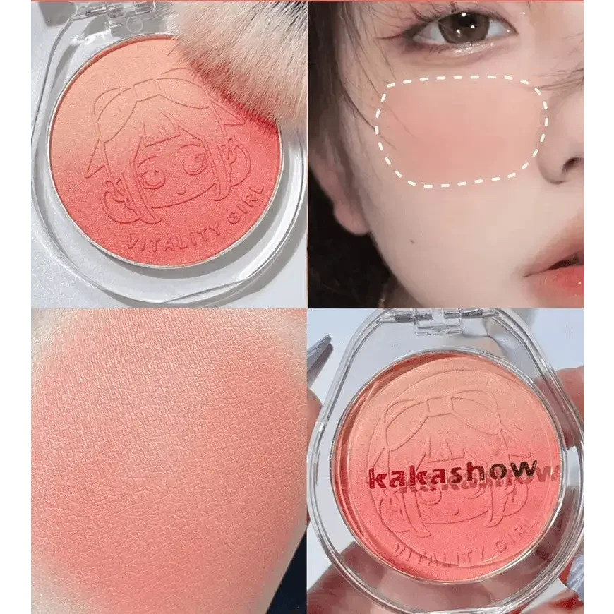 Dual Gradient Blush Highlights Natural Nude Makeup Brightening Cheek Purple Blue Female Niche Brand 2024 New Makeup by Dropshee