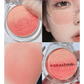 Dual Gradient Blush Highlights Natural Nude Makeup Brightening Cheek Purple Blue Female Niche Brand 2024 New Makeup by Dropshee