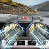 Dual Head Car Fan USB 12V 24V Adjustable Auto Accessories by DSERS
