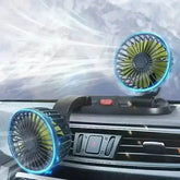 Dual Head Car Fan USB 12V 24V Adjustable Auto Accessories by DSERS