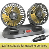 Dual Head Car Fan USB 12V 24V Adjustable Auto Accessories by DSERS