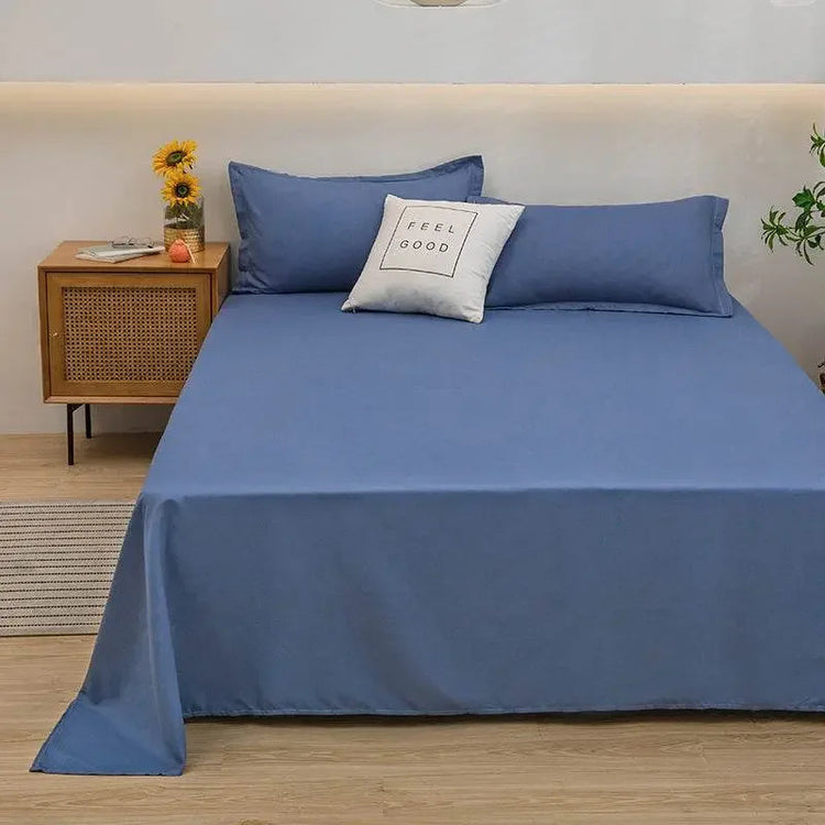 Solid Color Flat Bed Sheet Solid Color Flat Bed Sheet by Dropshee
